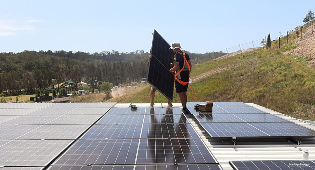 Gold Coast. Southeast Queensland. Burleigh Heads. Solar Home Power and Battery. Reduced Power Bills. Meridien Energy installation. Australian company. Astronergy Solar Panels.