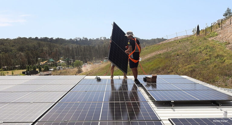 Gold Coast. Southeast Queensland. Burleigh Heads. Solar Home Power and Battery. Reduced Power Bills. Meridien Energy installation. Australian company. Astronergy Solar Panels.